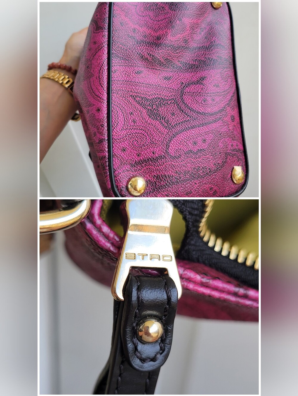 ETRO Mini Essential Bag in Coated Canvas with Paisley Jacquard - Picture 9 of 10